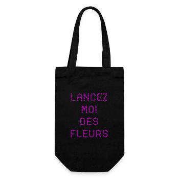 THROW FLOWERS AT ME! - Gift Bag for Bottles - black - Front