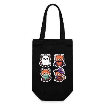 Halloween Kawaii Panda Niedlich Kostüm Geschenk - Geschenkbeutel für Flaschen - Schwarz - Vorne