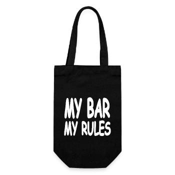 Bear - Gift Bag for Bottles - black - Front