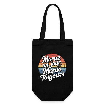 Morue Un Jour Toujours - Sac à bouteille - noir - Devant
