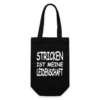 Stricken - Geschenkbeutel für Flaschen - Schwarz - Vorne