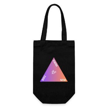 Triathlon Dreieck Gradient - Geschenkbeutel für Flaschen - Schwarz - Vorne