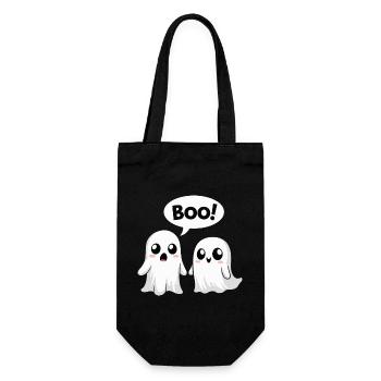 Halloween Niedliche Boo-Geister - Geschenkbeutel für Flaschen - Schwarz - Vorne