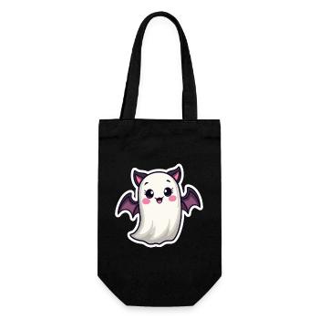 Chauve-souris fantôme d’Halloween - Sac à bouteille - noir - Devant