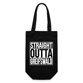 STRAIGHT OUTTA GREIFSWALD - Geschenkbeutel für Flaschen - Schwarz - Vorne
