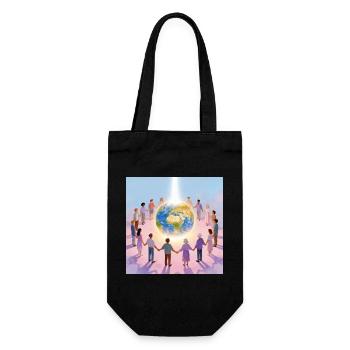 La Terre entourée de communauté - Sac à bouteille - noir - Devant