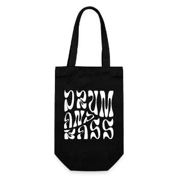 Drum and Bass Musik Geschenk - Geschenkbeutel für Flaschen - Schwarz - Vorne
