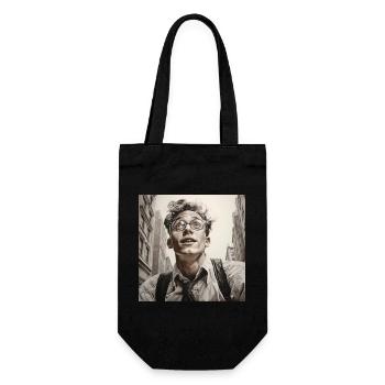 Big City Views Glasses Portrait - Gift Bag for Bottles - black - Front