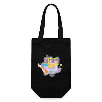 She said yes JGA - Gift Bag for Bottles - black - Front