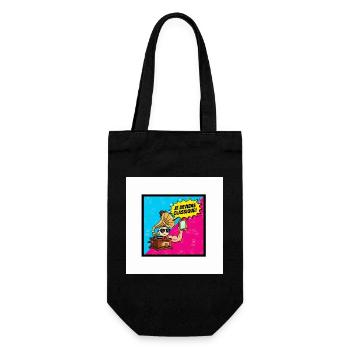 Ich werde zum klassischen Pop-Retro - Geschenkbeutel für Flaschen - Schwarz - Vorne