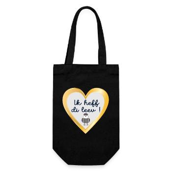 Low German I love you - Gift Bag for Bottles - black - Front