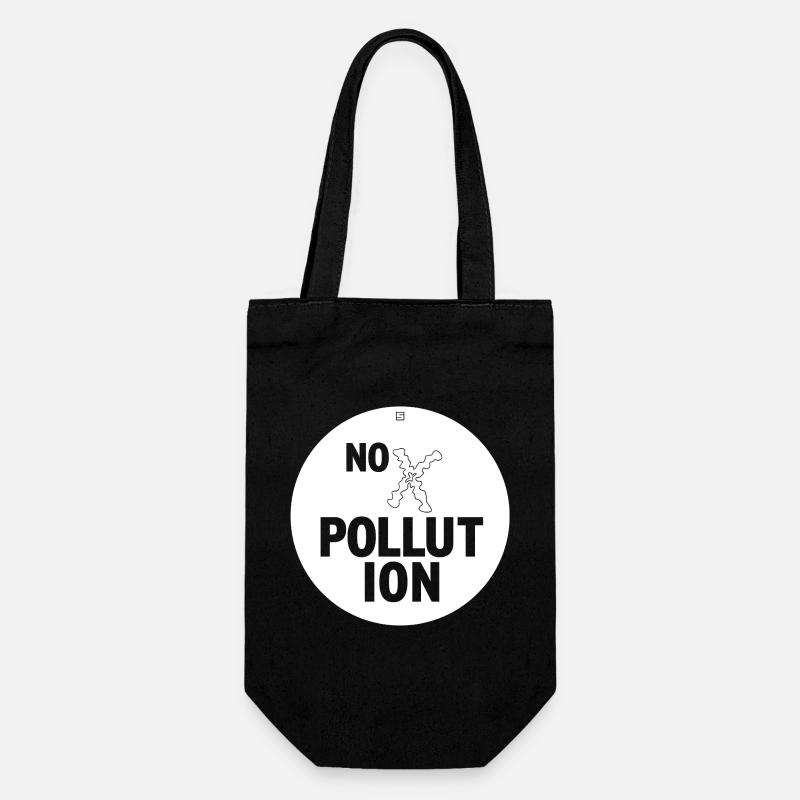 NO POLLUTION - Gift Bag for Bottles - black