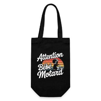 Attention Vintage Biker Baby - Gift Bag for Bottles - black - Front