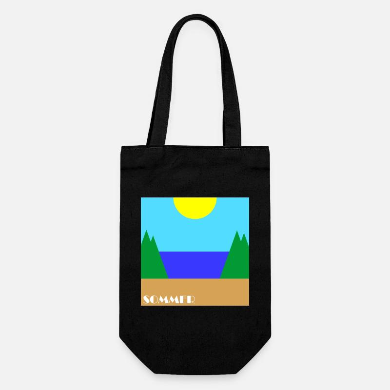 Summer - Gift Bag for Bottles - black