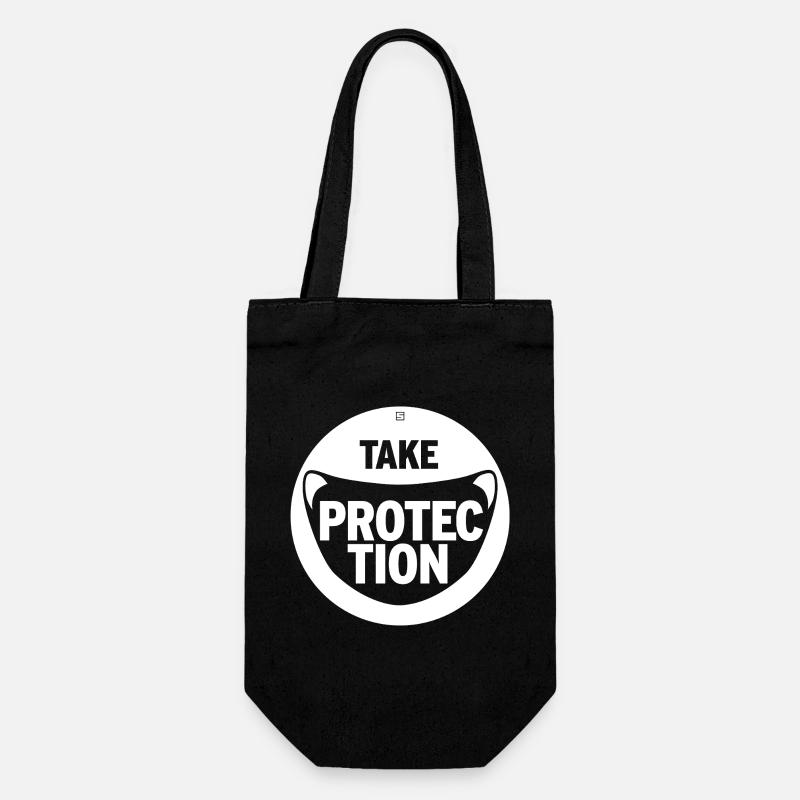 TAKE PROTECTION - Gift Bag for Bottles - black
