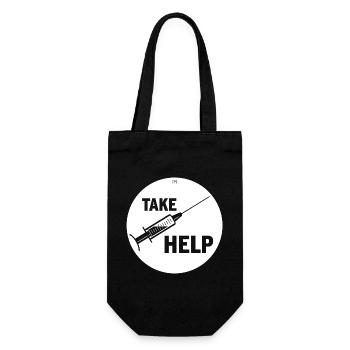 TAKE HELP - Gift Bag for Bottles - black - Front