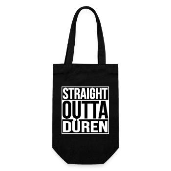 Straight Outta Düren - Geschenkbeutel für Flaschen - Schwarz - Vorne
