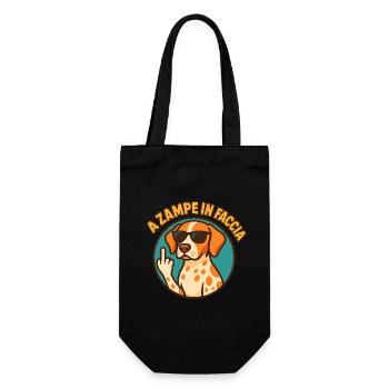 With paws in the face - Gift Bag for Bottles - black - Front