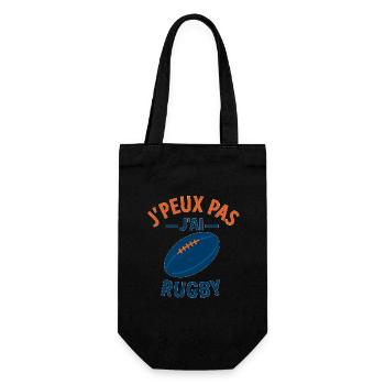 I can't I have rugby - Gift Bag for Bottles - black - Front