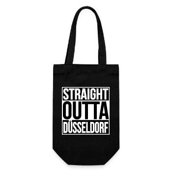 Straight Outta Düsseldorf - Geschenkbeutel für Flaschen - Schwarz - Vorne