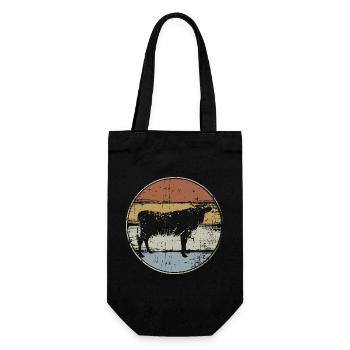 Vache Vintage - Sac à bouteille - noir - Devant