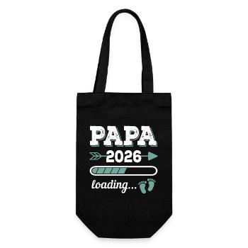 Dad 2026 Loading Father-to-be Gift Idea - Gift Bag for Bottles - black - Front