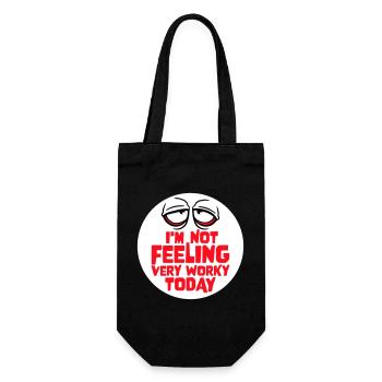 Je ne me sens pas très worky aujourd’hui Faul Arbeit humour - Sac à bouteille - noir - Devant