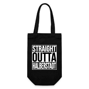 Straight Outta Halberstadt - Geschenkbeutel für Flaschen - Schwarz - Vorne