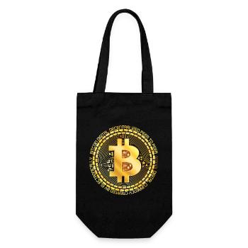 Bague en or Bitcoin - Sac à bouteille - noir - Devant