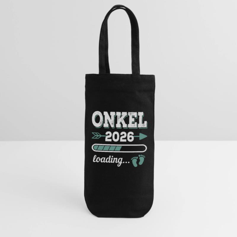 Onkel 2026 Loading Werdender Onkel Geschenkidee Geschenkbeutel für Flaschen