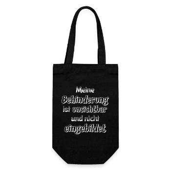 Invisible Disability Saying - Gift Bag for Bottles - black - Front