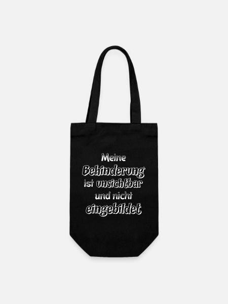 Unsichtbare Behinderung Spruch - Geschenkbeutel für Flaschen - Schwarz