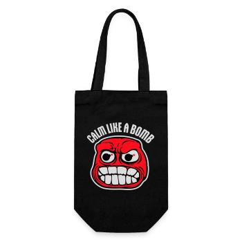 Calm Like Bomb Paradox Irony Humor Explosive Joke - Gift Bag for Bottles - black - Front