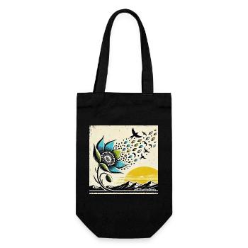 Migration des oiseaux - Sac à bouteille - noir - Devant