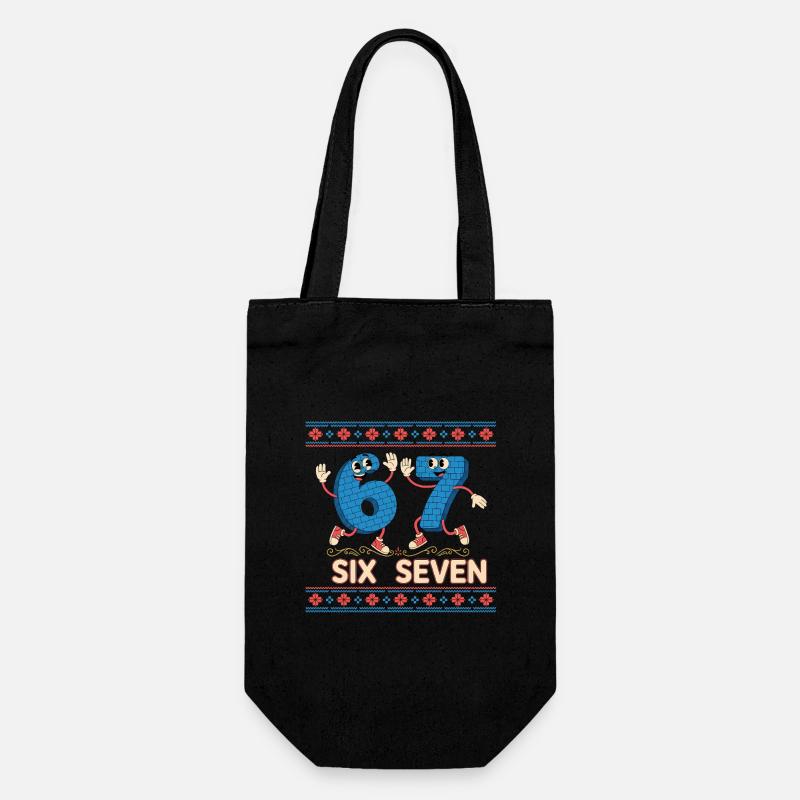 6 7 Six Seven Memes - Gift Bag for Bottles - black
