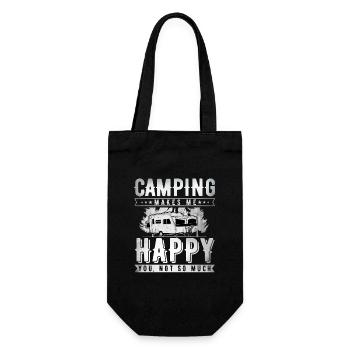 Camping - Gift Bag for Bottles - black - Front