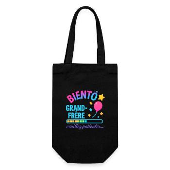 Soon to be a big brother waiting - Gift Bag for Bottles - black - Front