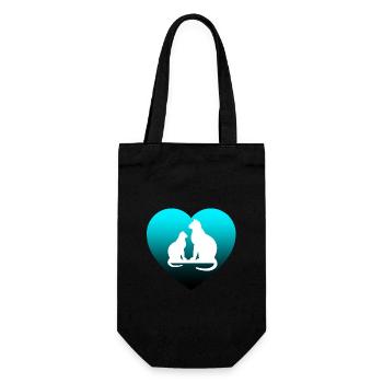 feline - Gift Bag for Bottles - black - Front