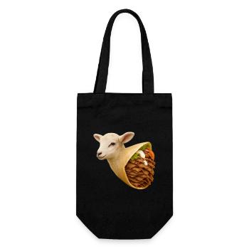 Lamm-Döner | Reduzierter Fleischkonsum - Geschenkbeutel für Flaschen - Schwarz - Vorne