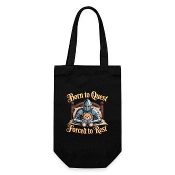 Né pour la quête, forcé de se reposer - Funny Medieval - Sac à bouteille - noir - Devant