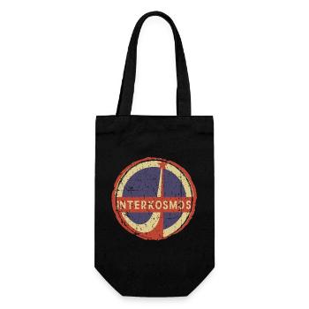 Interkosmos DDR Retro Circle Emblem - Gift Bag for Bottles - black - Front