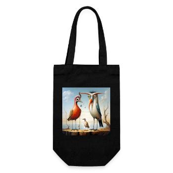 Desert birds in sunset - Gift Bag for Bottles - black - Front