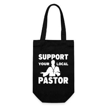 Pastor Costume Pastor Clothing Man of God - Gift Bag for Bottles - black - Front