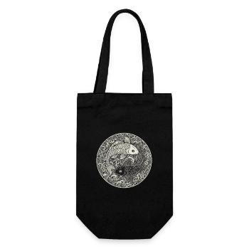 Koi Carp - Gift Bag for Bottles - black - Front