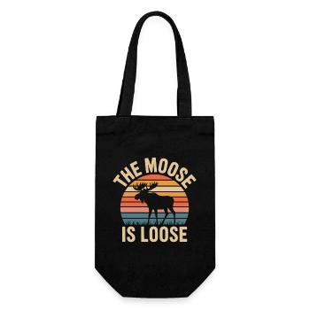 Moose Sunset ist locker - Geschenkbeutel für Flaschen - Schwarz - Vorne