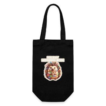 Holiday Igelmodus - Geschenkbeutel für Flaschen - Schwarz - Vorne