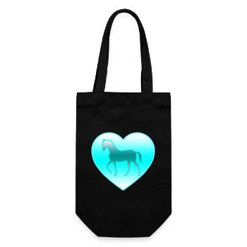 horses - Gift Bag for Bottles - black - Front