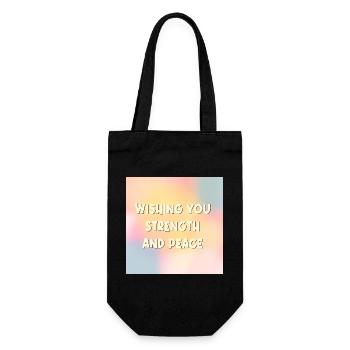Wishing Strength Peace - Gift Bag for Bottles - black - Front