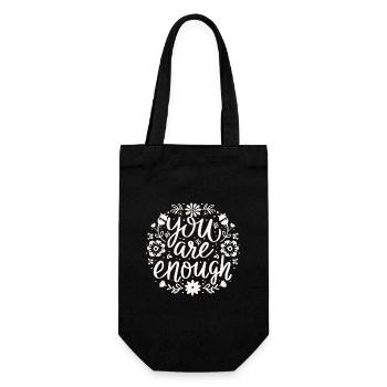 Tu es assez d’amour de soi, d’affirmation motivante - Sac à bouteille - noir - Devant
