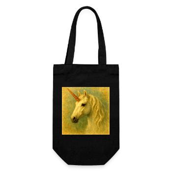 Heiß gemalt Einhornporträt - Geschenkbeutel für Flaschen - Schwarz - Vorne